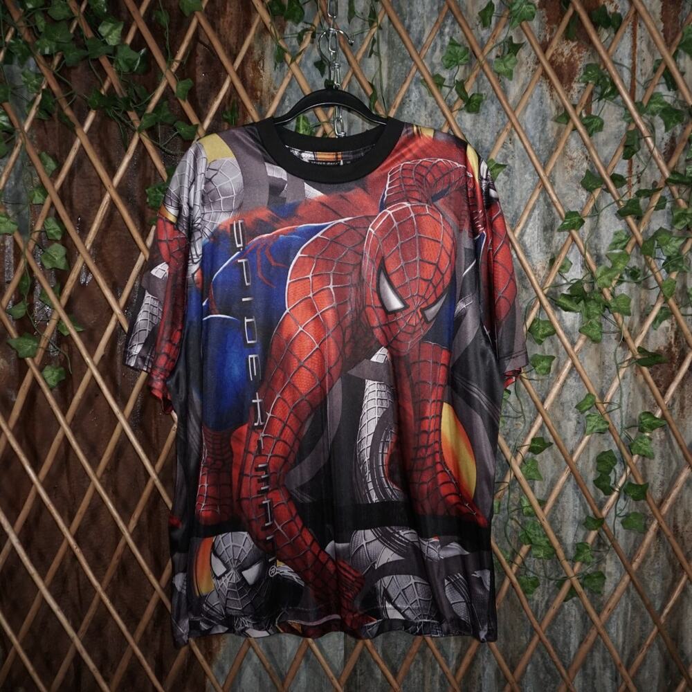 XL - Vintage Y2K Spider-man spider man movie promo aop